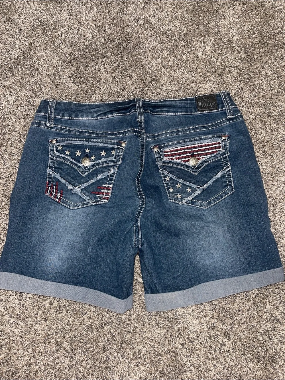 Love Indigo light blue denim shorts